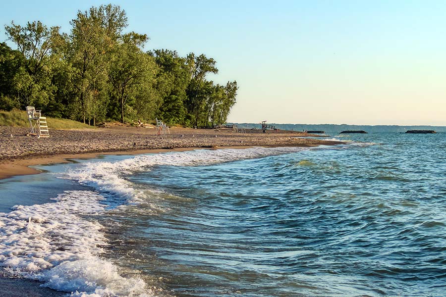 Contact - View Of The Shoreline In Erie Pennsylvania